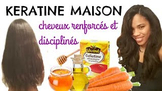 KÉRATINE MAISON  RENFORCER les cheveux et STOPPER LA CASSE soin proteiné profond [upl. by Mairym595]