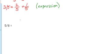 Equivalent Expressions Using Unit Fractions [upl. by Ku]