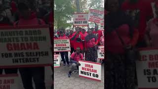 Ghanaian demonstrators reacted to President Nana Addos final UN speech in the USA [upl. by Attoynek]