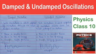 difference between damped and undamped oscillations  damping class 10  physics 10  fazal academy [upl. by Kip]