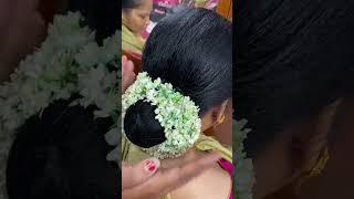 Nija der hair a flower set ki bhabe korbe wedding muakolkata hairstyle makeup hairstyle [upl. by Delisle888]