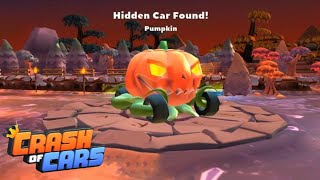 HIDDEN PUMPKIN CAR FOUND ON HOLLOWS MAP 🎃 Crash of Cars 93 [upl. by Ahsenev28]