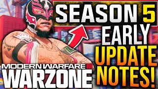 WARZONE All EARLY SEASON 5 UPDATE PATCH NOTES Server Updates Major Bug Fixes amp More [upl. by Anaeel]