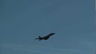 B1 Bomber Lancer Full Afterburner High Speed Pass and Roll [upl. by Erodoeht]