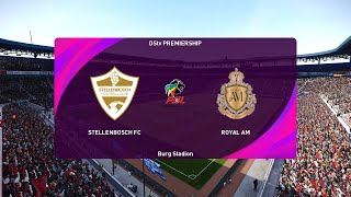 Stellenbosch vs Royal AM 30032024 DStv Premiership PES 2021 [upl. by Ellednahs]