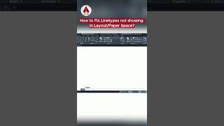 How to Fix Linetypes not showing in LayoutPaper Space autocadtips shorts [upl. by Neenahs517]