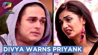 Divya Agarwal WARNS Priyank Sharma To Trust Vikas Gupta amp Leave Hina Khan  Bigg Boss 11  Colors Tv [upl. by Ilzel]