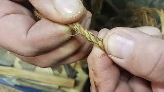 3 ply primitive dogbane bow string how to [upl. by Ferwerda958]