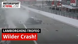 Wilder LamborghiniCrash in Spa mit drei beteiligten Autos [upl. by Atinauq]