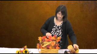 How to make a Fall Centerpiece using baskets  The Lucky Clover Trading Company [upl. by Holms]