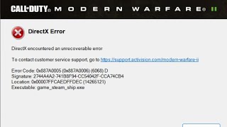 How To Fix “DirectX Error” In Call of Duty  Fixed Call of Duty Error Code 0x80070057 [upl. by Munson]