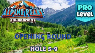 GOLF CLASH  ALPINE PEAKS TOURNAMENT  PRO OPENING ROUND HOLES 59⛳️  GRUNBERG SLOPES COURSES⛳️ [upl. by Ojibbob]