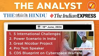 The Analyst 19th June 2024 Current Affairs Today  Vajiram and Ravi Daily Newspaper Analysis [upl. by Chaudoin]