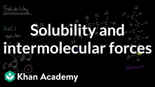 Solubility and intermolecular forces  AP Chemistry  Khan Academy [upl. by Naggem336]