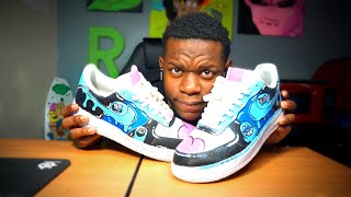 Blue Custom Shoes Air Force 1 Custom Air Force 1 Posca custom shoes air force 1 cartoon [upl. by Matheny35]