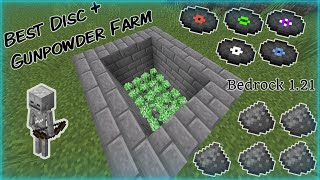 Minecraft Best Disc  Gunpowder Farm  BedrockJava 121 [upl. by Ezra]