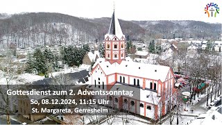 Gottesdienst zum 2 Adventssonntag live aus der Basilika St Margareta 081224 1115 Uhr [upl. by Ayekehs531]