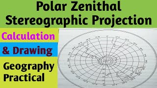 Polar Zenithal Stereographic Projectiongeographytuition [upl. by Eiralam]