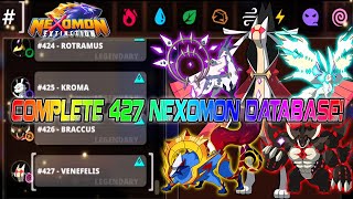 Nexomon Extinction Abyssal Update Complete Database All 427 Nexomon [upl. by Ashlen703]