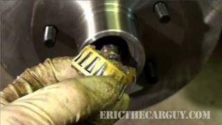 Replacing Rotors with Tapered Roller Bearings  EricTheCarGuy [upl. by Courcy]