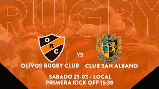 Olivos Rugby Club vs San Albano  2da Fecha Torneo Primera A de URBA [upl. by Ahsikad]