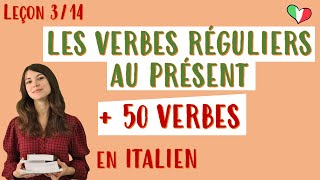 🇮🇹 La conjugaison des verbes réguliers au présent de l’indicatif  Cours italien pour débutants 314 [upl. by Eilagam]