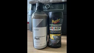 Carpro Perl vs Meguiars ultimate black plastic restorer [upl. by Theodore]