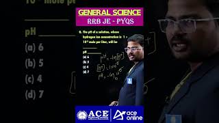 rrbje sscje exam generalscience pyqs  The PH of solution chemistryquestions  aceonline [upl. by Atinid153]