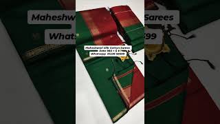 Maheshwari  Silk  Cotton  Sarees [upl. by Nahgam]