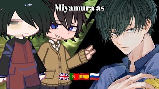 Horimiya react to Miyamura as Itoshi Rin  🇬🇧🇵🇹🇪🇦🇷🇺 [upl. by Azirb]