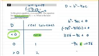 Digital SAT  Discriminant [upl. by Sacrod262]