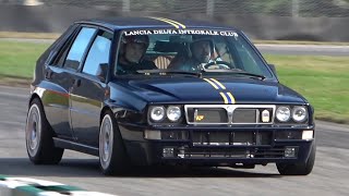 530HP Lancia Delta Integrale EVO 2 goes CRAZY in a Kartdrome  LOUD Turbo amp Wastegate Sounds [upl. by Schmitt]