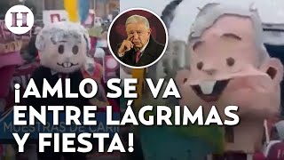 quotNo hay un presidente más queridoquot Simpatizantes de AMLO lo despiden con gran fiesta en el Zócalo [upl. by Aim]