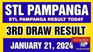 STL PAMPANGA RESULT TODAY 3RD DRAW JANUARY 21 2024 8PM [upl. by Oyek]