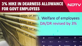 Dearness Allowance  3 Hike In Dearness Allowance For Government Employees Cleared Ahead Of Diwali [upl. by Llemrej]