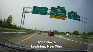 Drive from Niagara Falls NY to USACanada Border at Lewiston Bridge May 2223 [upl. by Ahmad]