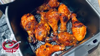 Juicy￼ Air Fryer Chicken Legs Drumsticks Recipe [upl. by Perrin770]