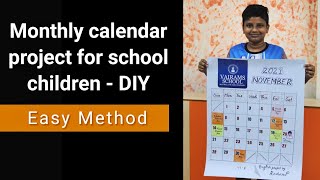 DIY  Monthly calendar project for school children  english project [upl. by Martina]