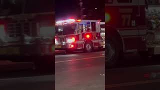 Bethpage Fire Department Engine 77 responding to a afa [upl. by Ynez]