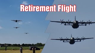 C130 retirement fly past RAF Mildenhall June 14th 2023 [upl. by Joo469]