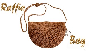 شنطة العيد الكروس بخيوط الرافياpart1crochet raffia cross bag [upl. by Nairoc71]