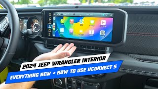 2024 Jeep Wrangler Interior  How to use UConnect 5 [upl. by Fasa]