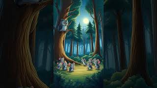 The Wise Owl and the Foolish Mice  Bedtime Story for Kids bedtimestories bedtimestory cartoon [upl. by Kyre505]