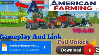 American Farming mod v0446‼️  American Farming unlimited money 🤑  American Farming download Link [upl. by Daveda574]