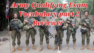 Army Qualifying Exam Vocabulary part 2 [upl. by Magbie]