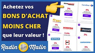 La technique pour acheter des bons dachat moins cher que leur valeur [upl. by Nanfa]