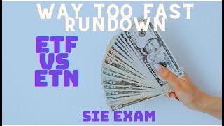 Understanding ETFs vs ETNs  SIE Exam Prep [upl. by Phelips382]