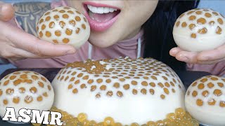 ASMR GIANT BOBA TAPIOCA PEARL BUBBLE TEA JELLO EATING SOUNDS NO TALKING  SASASMR [upl. by Yclek]