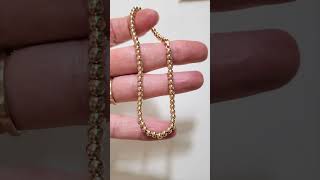 Chain Strung 14k Solid 4mm Yellow or Rose Gold Lobster Ball Bead Bracelet [upl. by Teresita743]