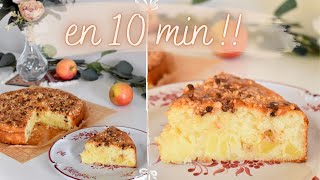 GÂTEAU aux POMMES en 10 MIN avec 2 OEUFS et 2 POMMES  Recette très facile et rapide 🍏 [upl. by Leizo]